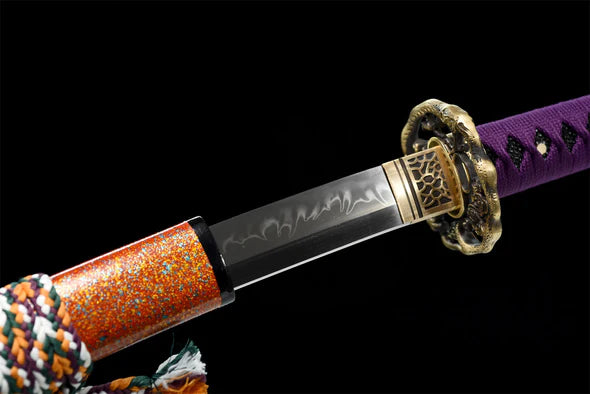 Katana-Japonais-Joker-Acier-T10-Hamon-Veritable