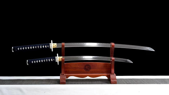 Katana-Wakizashi-Koi-Acier-T10-Hamon-Veritable
