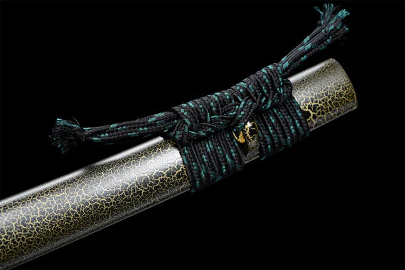 Katana Serpent Doré - Acier Damas