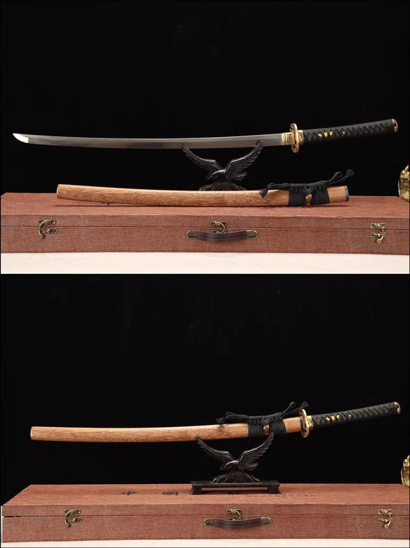 Pack-Katana-Nomu-Acier-Damas-Hamon-Veritable
