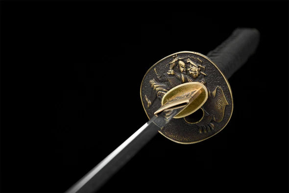 Tsuba-Hannya-Oni-Acier-T10-Hamon-Veritable