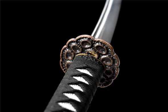 Tsuba-Lotus-Acier-Damas