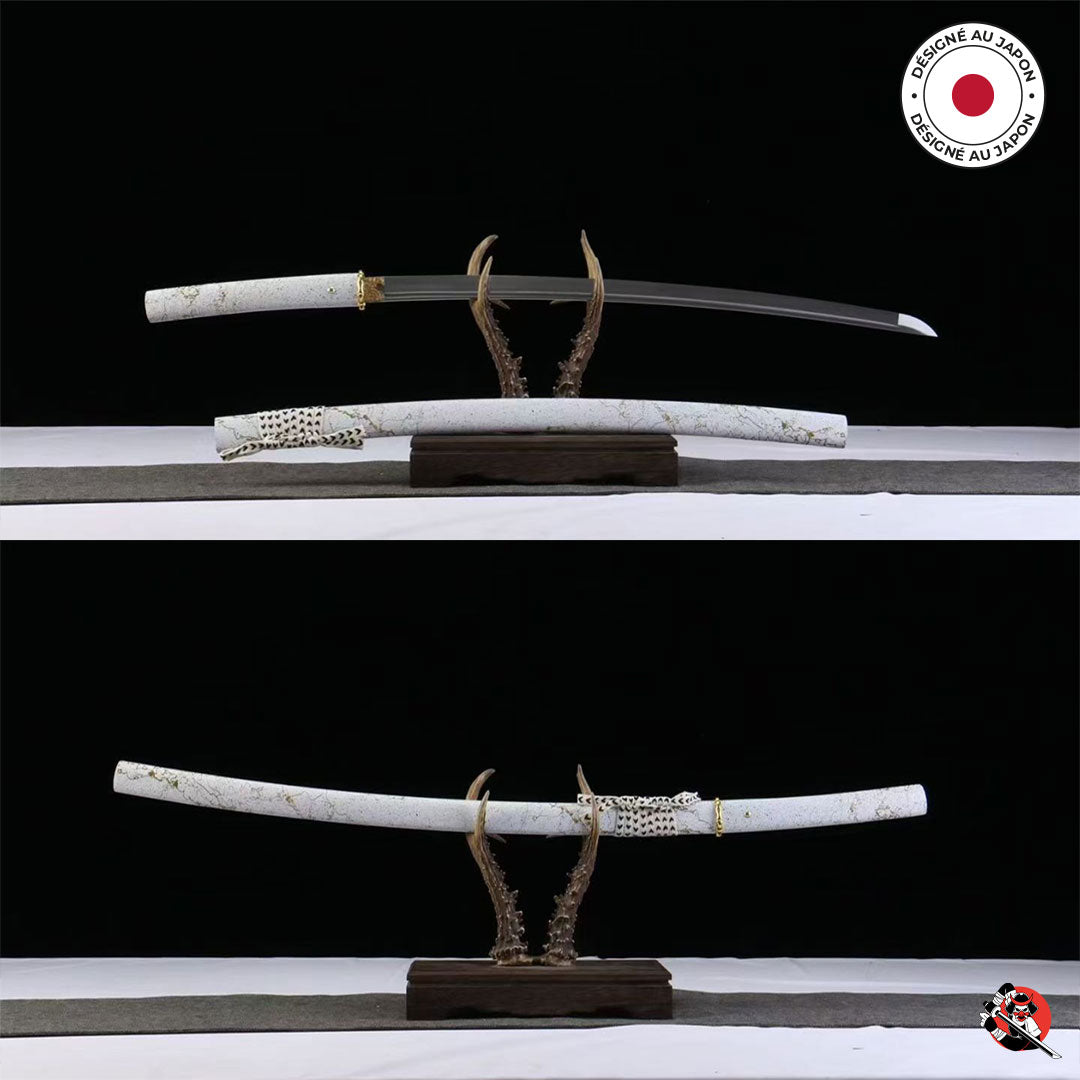 Katana Ghost of Yotei Gilded Night Blanc - Édition limitée