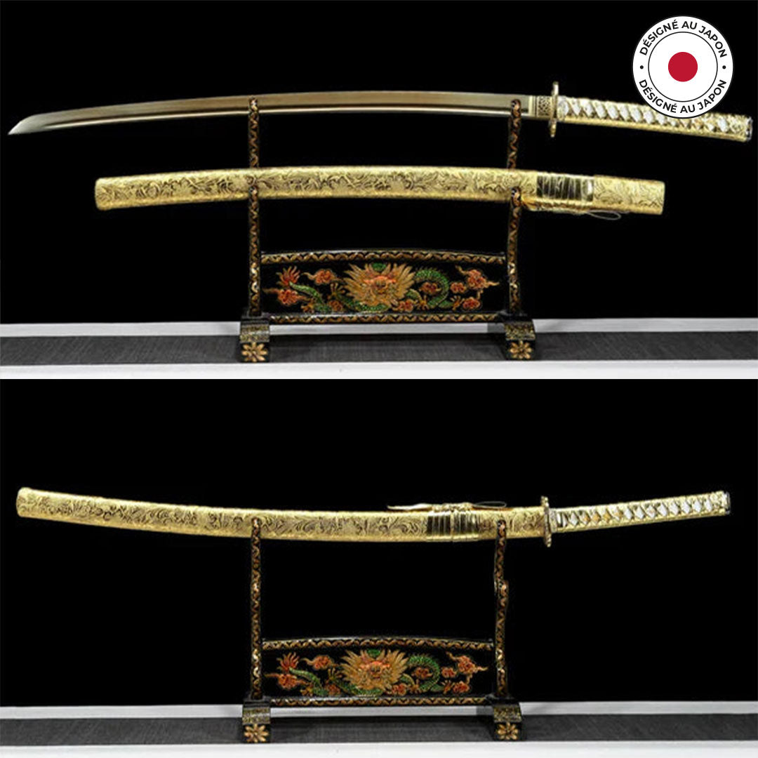 Katana Dragon Doré