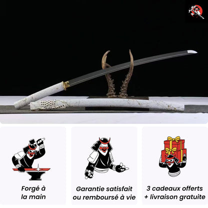 Katana Ghost of Yotei Gilded Night Blanc - Édition limitée