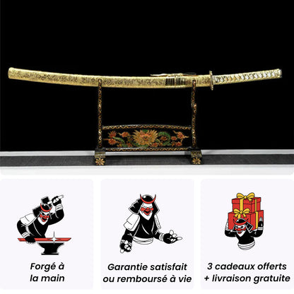 Katana Dragon Doré