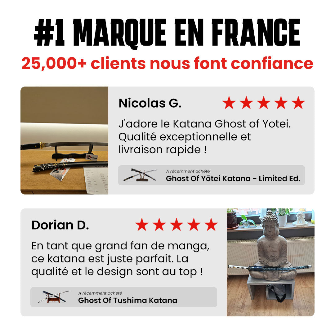 Katana Ghost of Yotei Gilded Night Blanc - Édition limitée
