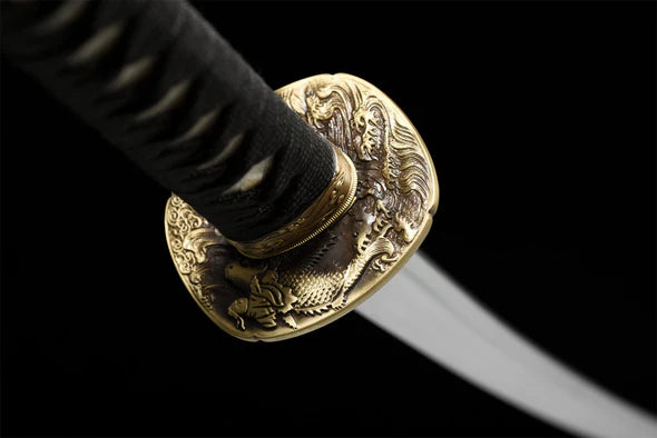 Katana-Japonais-Pilule-de-Sang-Acier-T10-Hamon-Veritable-Veritable-Peau-de-Raie