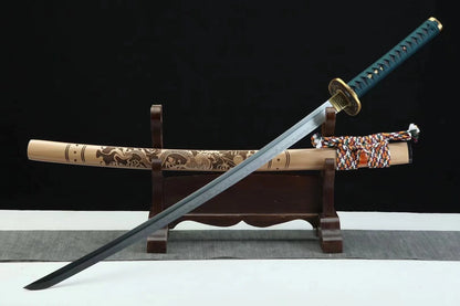 Katana-Japonais-Tomoe-Gozen-Acier-T10-Hamon-Veritable
