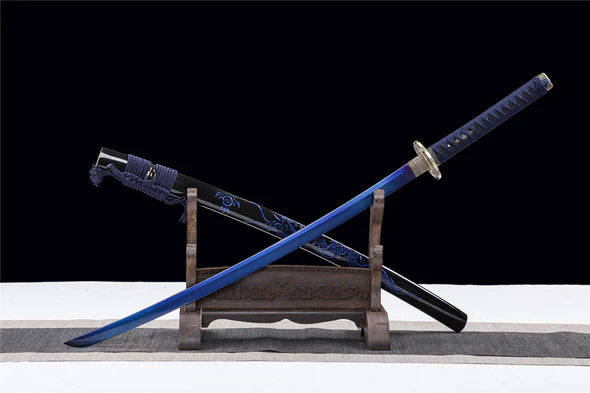 Katana dragon bleu