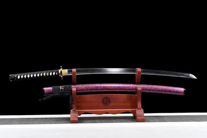 Katana-Tanto-Hinode-Acier-T10-Hamon-Veritable