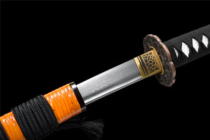 Katana-japonais-Lotus-Acier-Damas