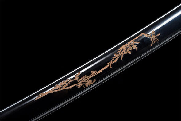 Katana Aile noire - Acier T10 & Hamon Véritable