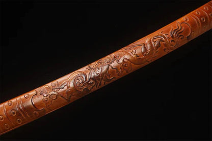 Saya-Dragon-Sculpte-Acier-T10-Hamon-Veritable