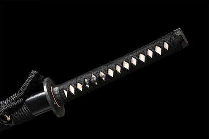 Tsuka-Katana-Oiseau-dela-Mort-Acier-T10-Hamon-Veritable