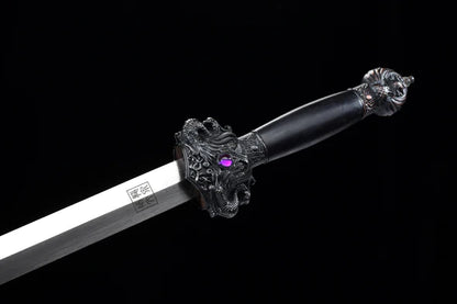 Tsuka-Sabre-Chinois-Phoenix-Acier-Damas