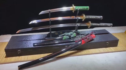 Pack Katana & Tanto & Wakizashi - Kuro - Acier en Carbone 1075
